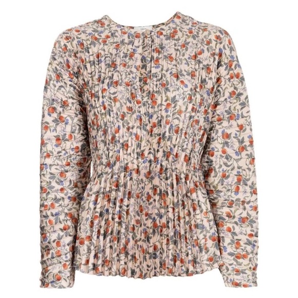 Vince floral print pleated blouse NWT - Picture 3 of 9